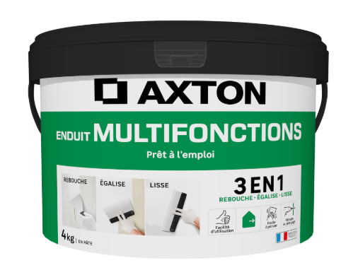 Enduit multifonction en pâte Prêt à l'emploi AXTON blanc 4 kg