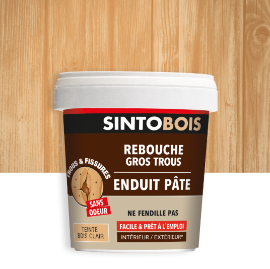 Enduit en pâte Gros trous SINTO naturel 1 kg