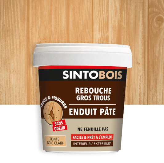 Enduit en pâte Gros trous SINTO naturel 1 kg