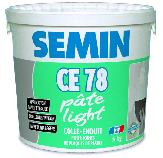Colle enduit pâte light CE 78, SEMIN, 5 kg