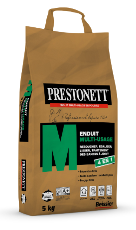 Enduit multifonction en poudre 4 en 1 PRESTONETT blanc 5 kg