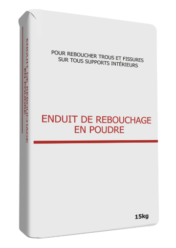 Enduit de rebouchage en poudre blanc 15 kg