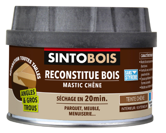 Mastic bois Sintobois angles & gros trous SINTO chêne 200 g