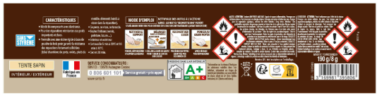 Mastic Sintobois charges lourdes SINTO sapin 200 g