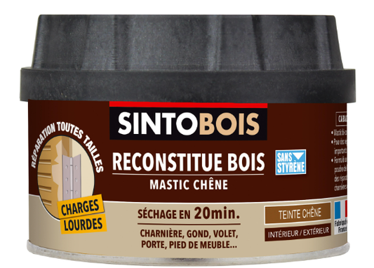 Mastic bois Sintobois charges lourdes SINTO chêne 200 g