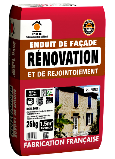 Enduit de rénovation ton pierre PRB 25 kg