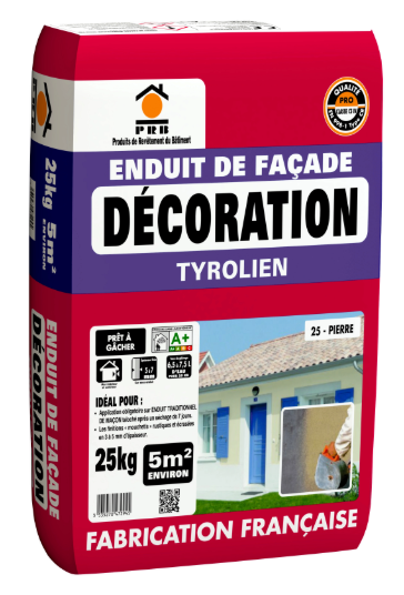 Enduit tyrolien ton pierre PRB 25 kg
