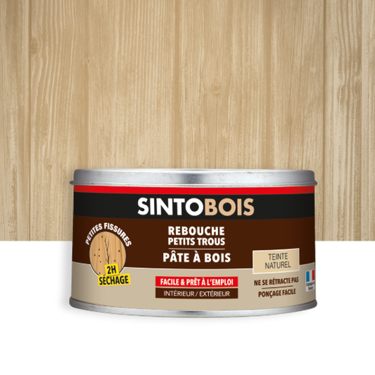 Pâte à bois Solvantée petits trous SINTO naturel 250 g