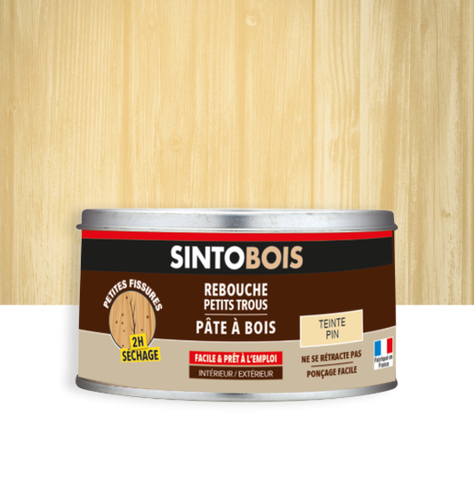 Pâte à bois Solvantée petits trous SINTO pin 250 g