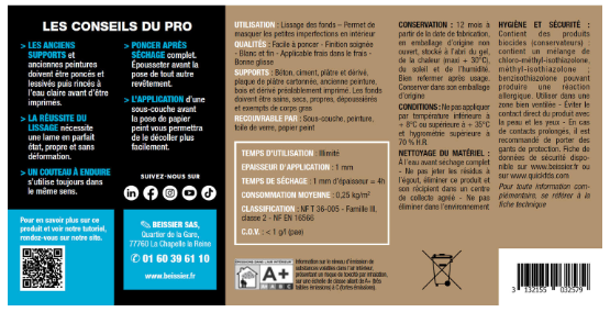 Enduit de lissage en pâte PRESTONETT 4 kg