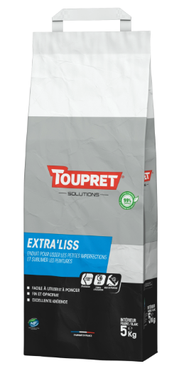 Enduit de lissage en poudre Extra liss TOUPRET 5 kg
