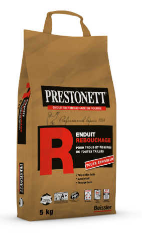 Enduit de rebouchage en poudre R PRESTONETT blanc 5 kg