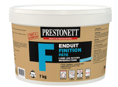 Enduit de lissage en pâte F PRESTONETT blanc 7 kg