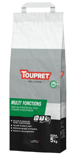 Enduit multifonction en poudre TOUPRET blanc 5 kg