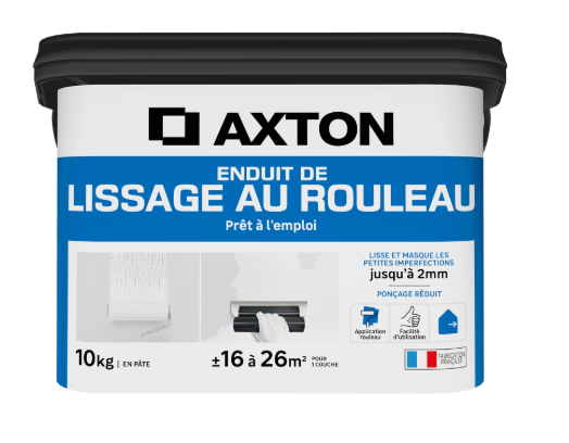 Enduit de lissage au rouleau en pâte AXTON blanc 10 kg