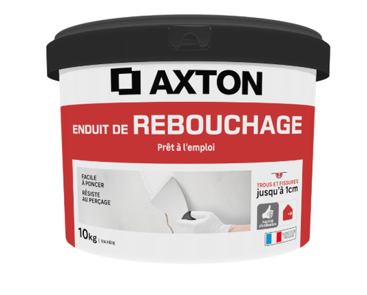 Enduit de rebouchage en pâte Prêt à l'emploi AXTON blanc 10 kg
