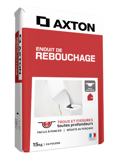 Enduit de rebouchage en poudre AXTON blanc 15 kg