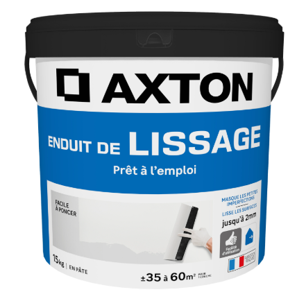 Enduit de lissage en pâte AXTON blanc 15 kg