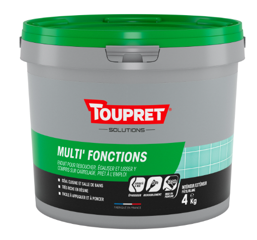 Enduit en pâte Multi'fonctions TOUPRET blanc 4 kg