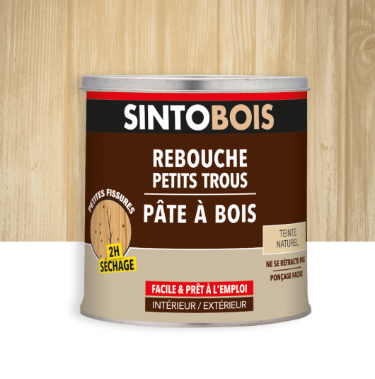 Pâte à bois Solvantée petits trous SINTO naturel 500 g