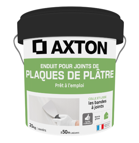 Enduit pour joint en pâte AXTON blanc 25 kg