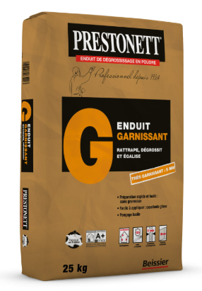 Enduit de rénovation et garnissant en poudre G PRESTONETT blanc 25 kg