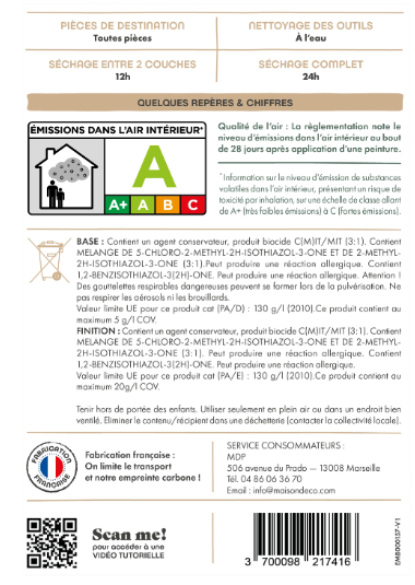 Peinture Relook bois MAISON DECO, bois naturel satiné, 0.75 l