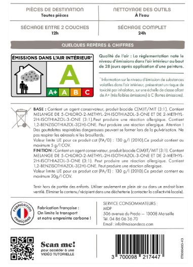 Peinture Relook bois MAISON DECO, bois grise satiné, 0.75 l