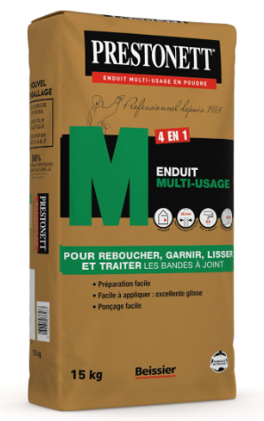Enduit multifonction en poudre 4 en 1 PRESTONETT blanc 15 kg