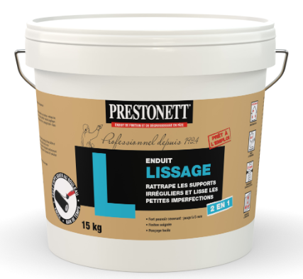 Enduit de lissage au rouleau en pâte au rouleau PRESTONETT 15 kg