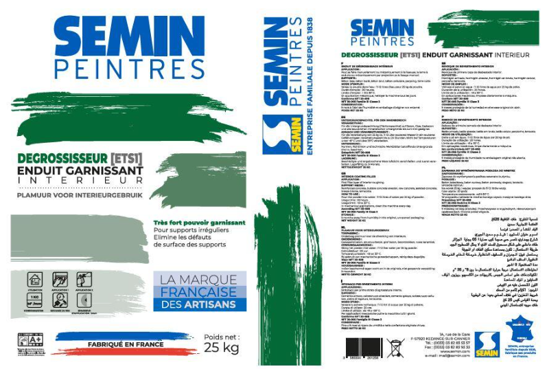 Enduit de dégrossissage SEMIN, 25 kg