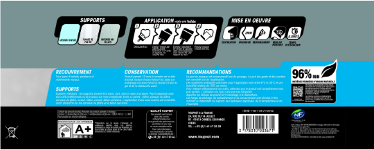 Enduit de lissage en pâte Rapid'liss TOUPRET 15 kg + 2kg gratuit