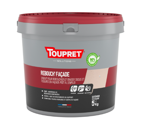 Enduit de rebouchage en pâte Façade TOUPRET blanc 5 kg