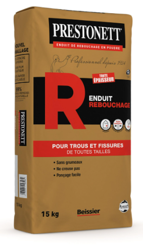 Enduit de rebouchage en poudre R PRESTONETT blanc 15 kg