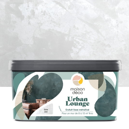Enduit décoratif Métallisé urban lounge MAISON DECO, gris zen, 4 kg