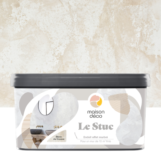 Enduit décoratif Le stuc MAISON DECO, blanc de carrare, 5 kg