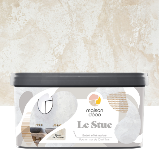 Enduit décoratif Le stuc MAISON DECO, blanc de carrare, 5 kg
