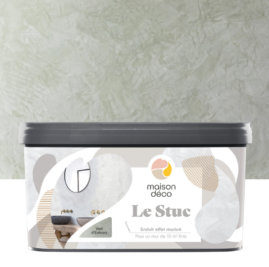 Enduit décoratif Le stuc MAISON DECO, vert d'estours, 5 kg