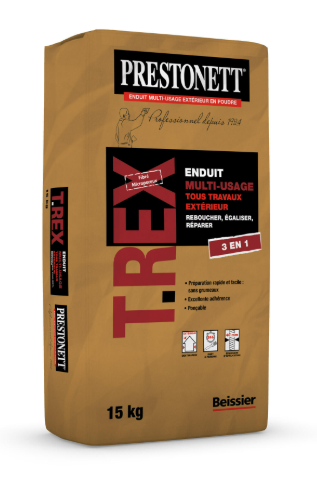 Enduit de rebouchage en poudre T.REX PRESTONETT 15 kg