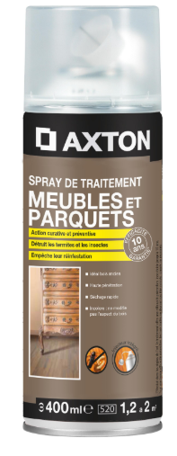 Traitement du bois meuble, parquet et boiserie AXTON spray 10 ans, 0.4 l