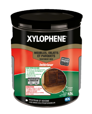 Traitement du bois meuble, parquet et boiserie XYLOPHENE 0.5 l