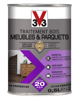 Traitement du bois meuble, parquet et boiserie V33 0.5 l
