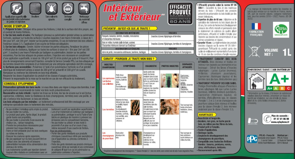 Traitement du bois multiusage XYLOPHENE Multi-usages 1 l