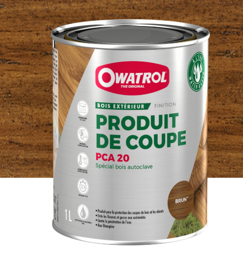 Traitement de coupe de bois OWATROL brun 1L