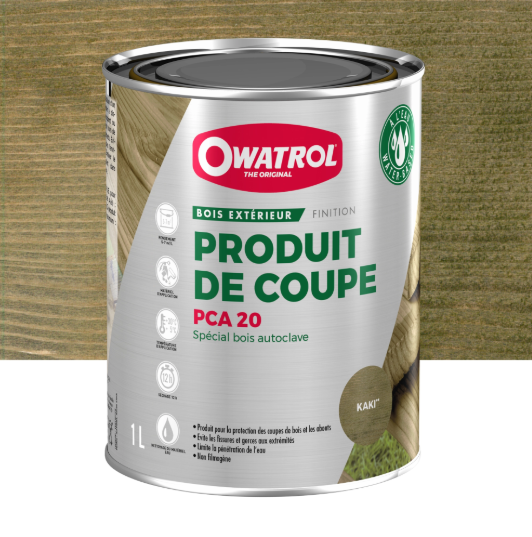 Traitement de coupe de bois OWATROL kaki 1L