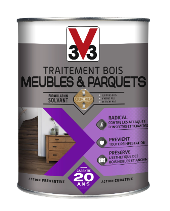 Traitement du bois meuble, parquet et boiserie V33 1 l