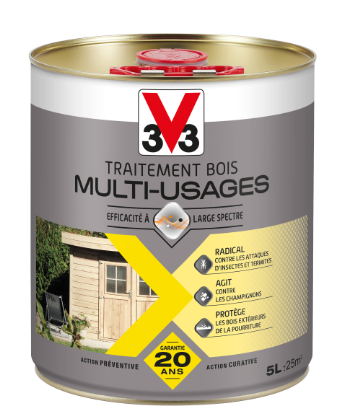 Traitement du bois multiusage V33 5 l