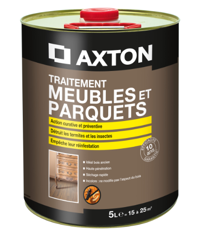 Traitement du bois meuble, parquet et boiserie AXTON 10 ans, 5 l