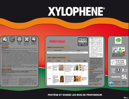 Traitement du bois poutre et charpente XYLOPHENE 5 l
