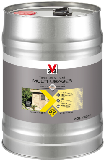 Traitement du bois multiusage V33 20 l